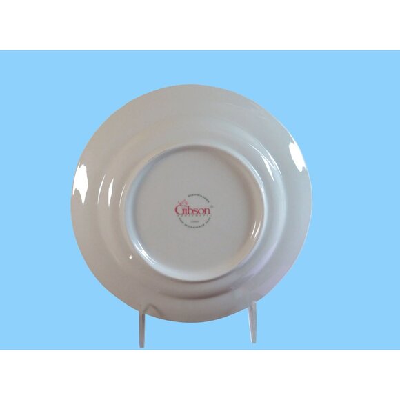 Gibson Housewares Floral Salad Plates Pink Roses Design 8.5" Set Of 3 - Picture 8 of 8